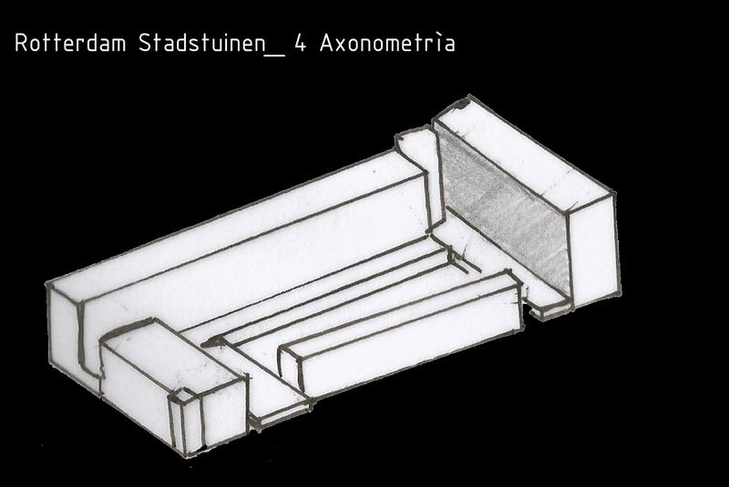 axonometría de un edificio