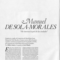 Imagen para la entrada Debate: Manuel de Solà-Morales