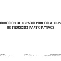 Imagen para la entrada Produccion de espacio publico a traves de procesos participativos